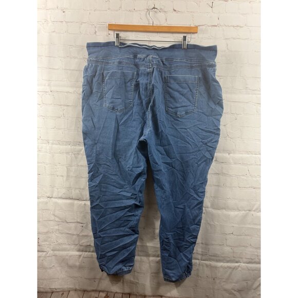 Terra & Sky Jeggings Womens Size 3X (24W-26W) Blue Stretchy Pull On Denim Pants - Picture 2 of 4